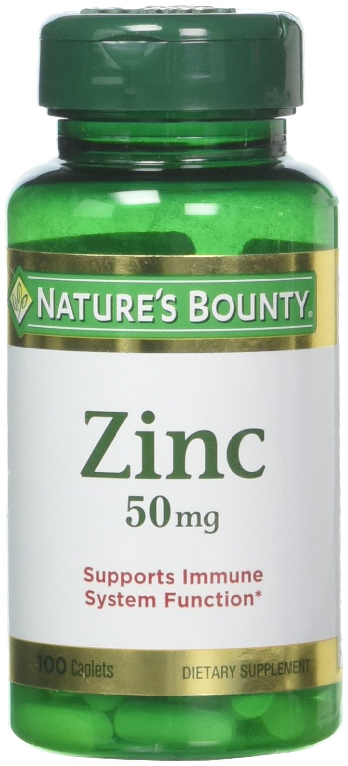 Nature's Bounty Zinc 50 mg Caplets 100 ea - BeesActive Australia
