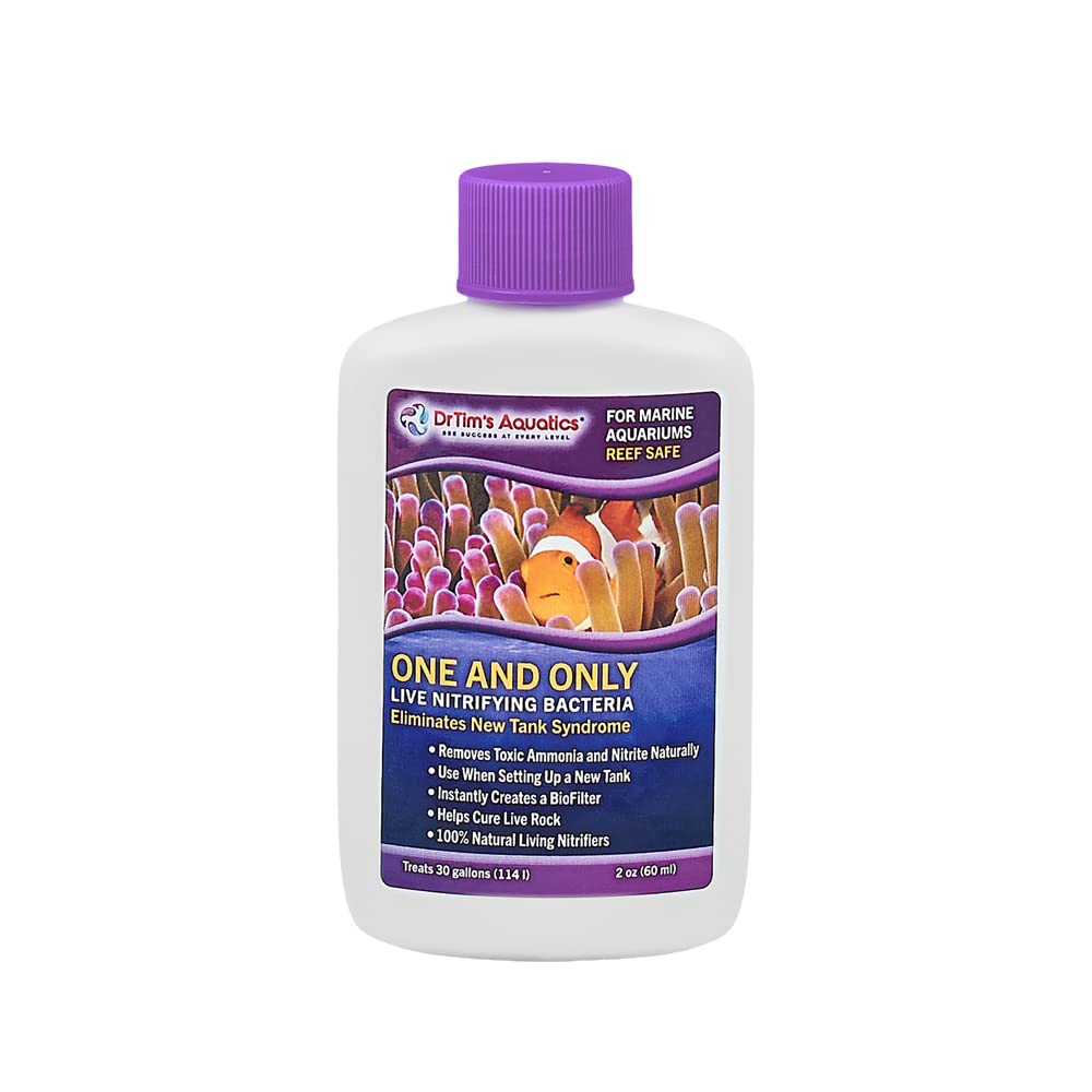 DrTim's Aquatics Reef One & Only Nitrifying Bacteria – For Reef, Nano and Seahorse Aquaria, New Fish Tanks, Aquariums, Disease Treatment – H20 Pure Fish Tank Cleaner – Removes Toxins – 2 Oz. (400) - BeesActive Australia