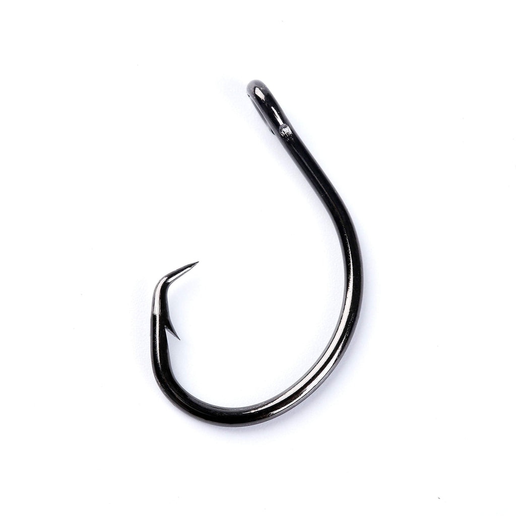 Mustad UltraPoint Demon Perfect in-Line Circle 3 Extra Strong 2X Extra Short Shank Fishing Hook (Pack of 25) Black Nickel, 8/0 - BeesActive Australia