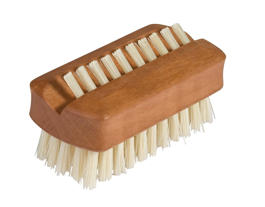 Redecker Natural Pig Bristle Travel Nailbrush with Oiled Pearwood Handle - BeesActive Australia