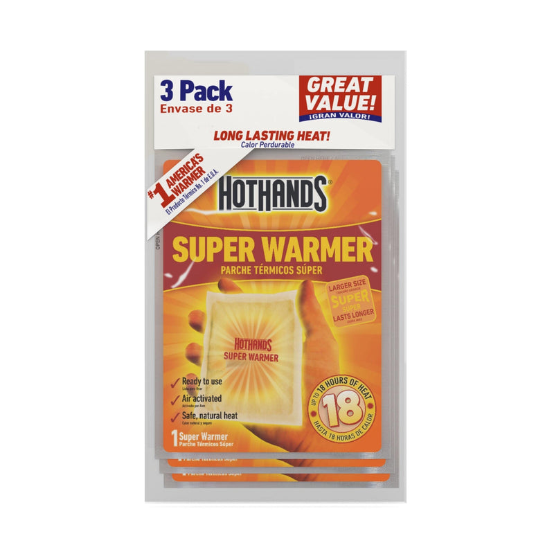 HotHands Body & Hand Super Warmers - Long Lasting Safe Natural Odorless Air Activated Warmers - Up to 18 Hours of Heat - 3 Individual Warmers - BeesActive Australia