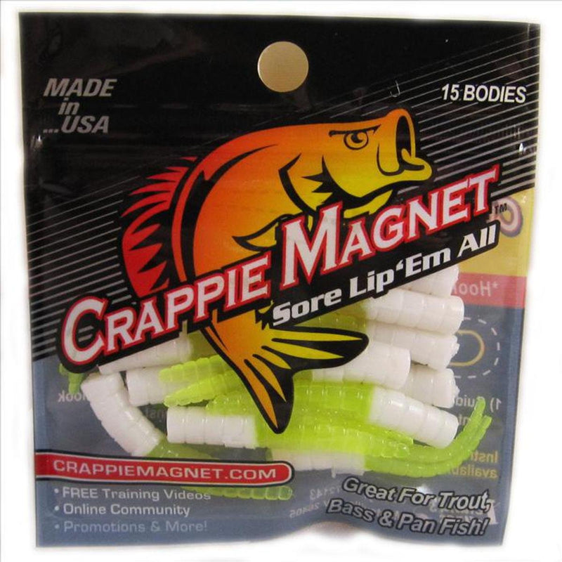 Leland Lures 87274 Crappie Magnet Body Pack, White/Chart, 15-Pack - BeesActive Australia