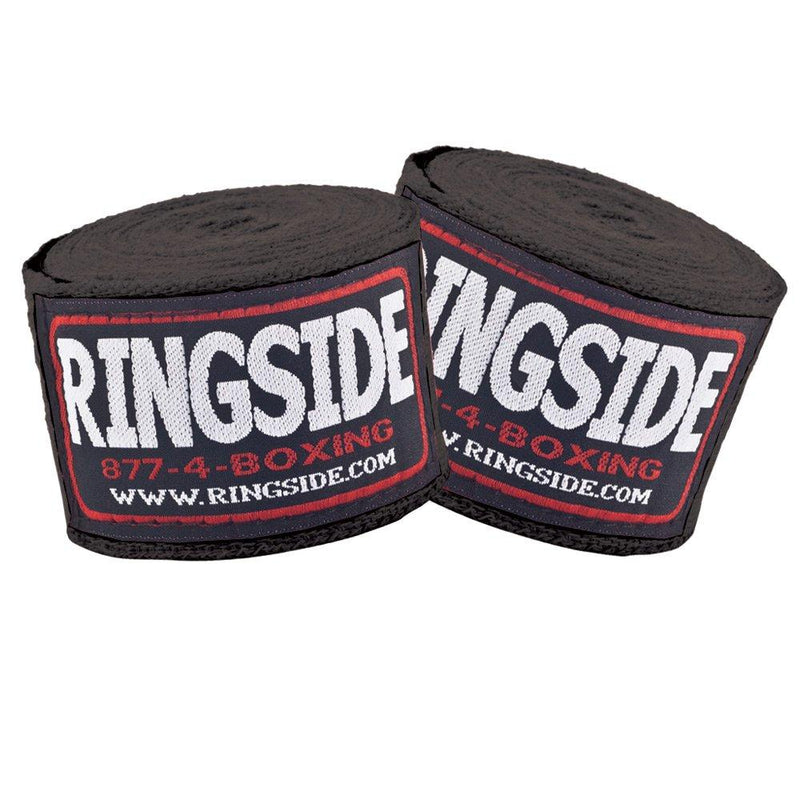 [AUSTRALIA] - Ringside Cotton Standard Boxing Handwraps - 170" Black 