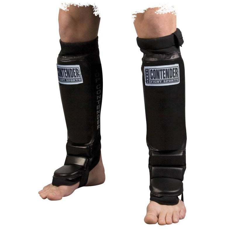 [AUSTRALIA] - Contender Fight Sports Grappling MMA Shin Guards Regular Black 