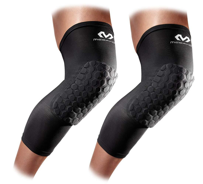 Knee Compression Sleeves: McDavid Hex Knee Pads Compression Leg Sleeve for Basketball, Volleyball, Weightlifting, and More - Pair of Sleeves BLACK Adult: SMALL - BeesActive Australia