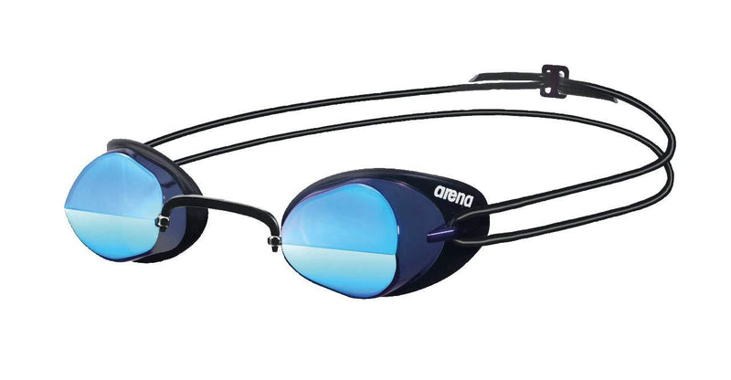 [AUSTRALIA] - Arena Swedix Swedish Swim Goggles for Men and Women Smoke-Blue-Black Mirror Lens 