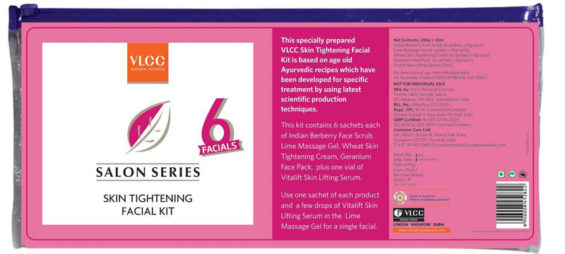 VLCC Professional Salon Series Skin Tightening Facial Kit 5x10g - BeesActive Australia