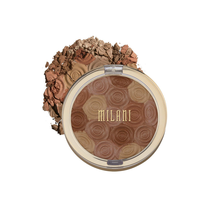 Milani Illuminating Face Powder - Hermosa Rose (0.35 Ounce) Cruelty-Free Highlighter, Blush & Bronzer in One Compact to Shape, Contour & Highlight - BeesActive Australia