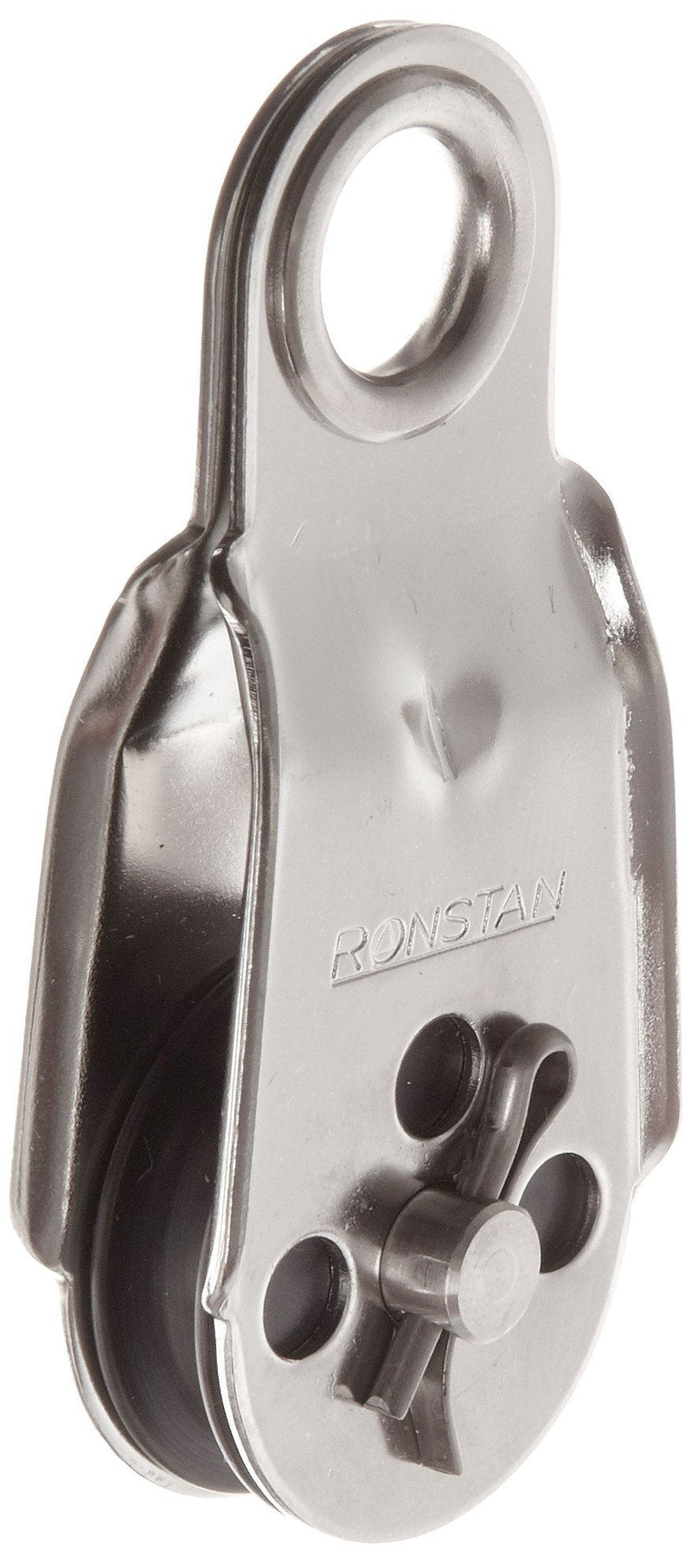 [AUSTRALIA] - RONSTAN RF468 Grade Stainless Steel 316 Ferrule Eye Head Removable Sheave Single Block, 990 lbs Load Capacity, 1-1/4" Sheave 