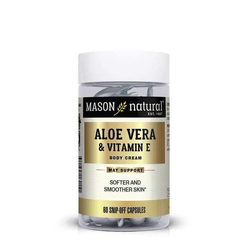 Mason Natural Aloe Vera & Vitamin E Hydration Skin Therapy Snipp-off Capsules, 60 Count - BeesActive Australia