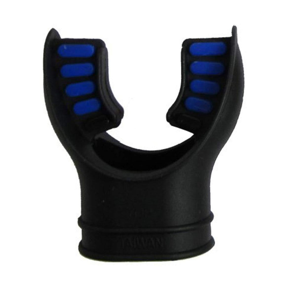 [AUSTRALIA] - Scuba Choice Scuba Diving Ultra Black Silicone Mouthpiece with Color Tab and Regulator Tie, Blue 