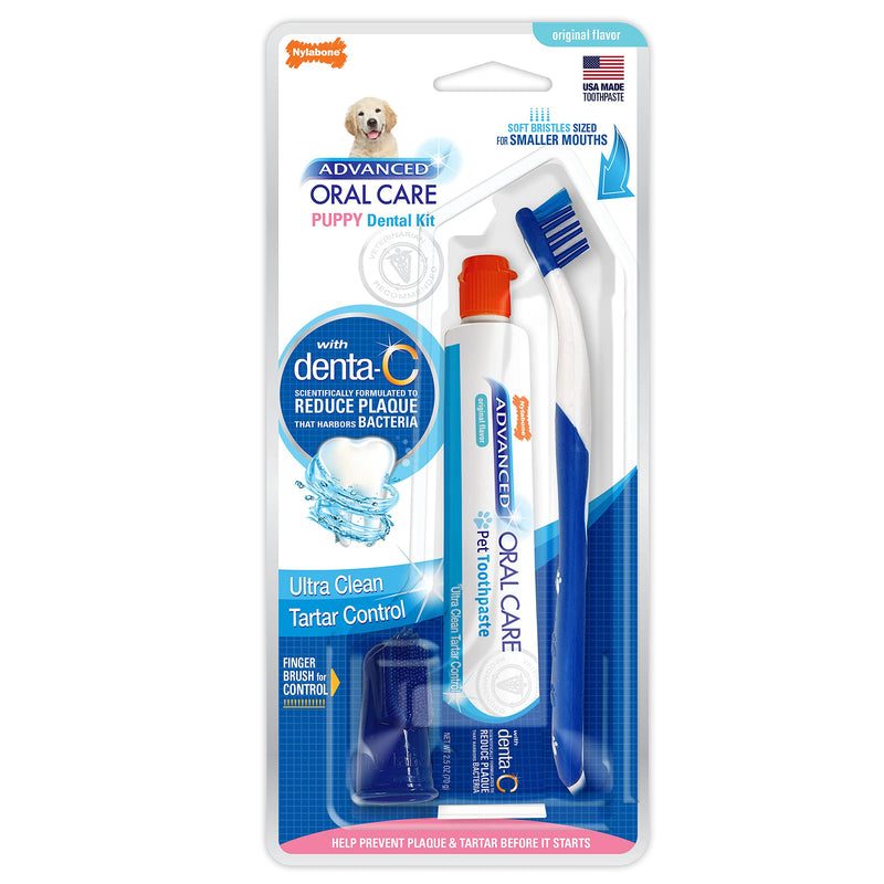 Nylabone Advanced Oral Care Puppy Dental Kit Puppy Original 3 Count - BeesActive Australia