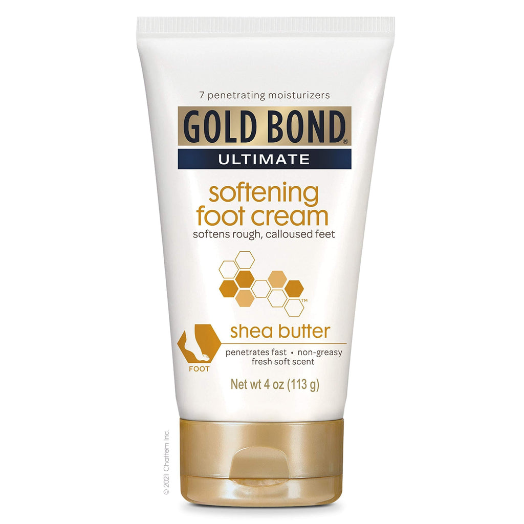 Gold Bond Ultimate Softening Foot Cream With Shea Butter to Soften Rough & Calloused Feet, 4 oz. 4 Ounce (Pack of 1) - BeesActive Australia