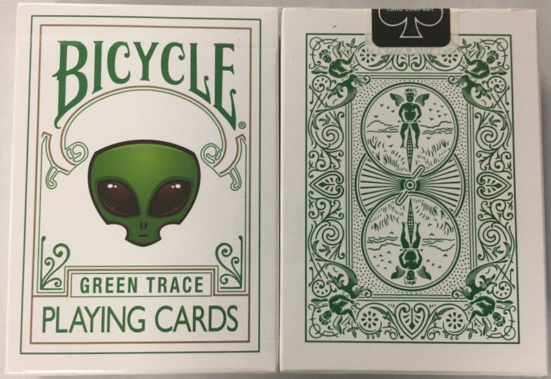 [AUSTRALIA] - Bicycle Green Trace Playing Cards Alien Design 