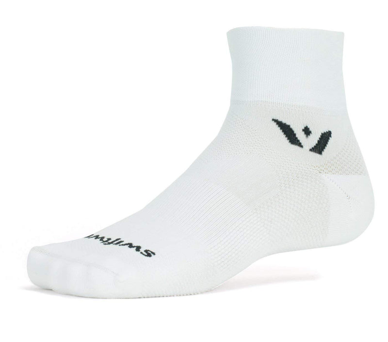 [AUSTRALIA] - Swiftwick- ASPIRE TWO Running & Cycling Socks, Lightweight, Compression Fit White X-Large 