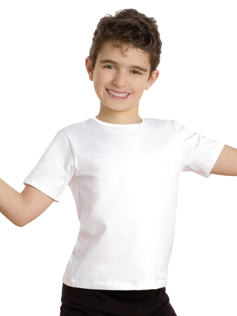 [AUSTRALIA] - Body Wrappers Jazzy Cotton Fitted Short Sleeve Pullover Shirt 1112 White 