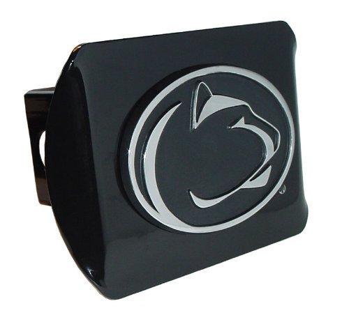 Elektroplate Penn State Nittany Lions Black Metal Trailer Hitch Cover with Chrome Metal Logo - BeesActive Australia