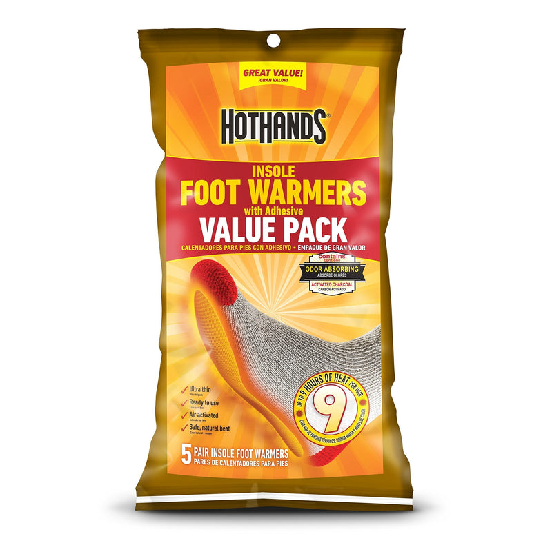 HotHands Insole Foot Warmers With Adhesive Value Pack (5-Pairs) - BeesActive Australia