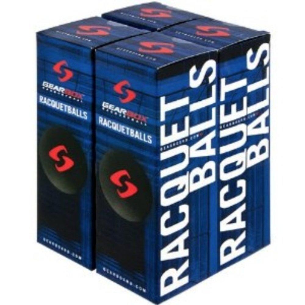 [AUSTRALIA] - GearBox Racquetballs - Black 4 Boxes of 3 Balls 