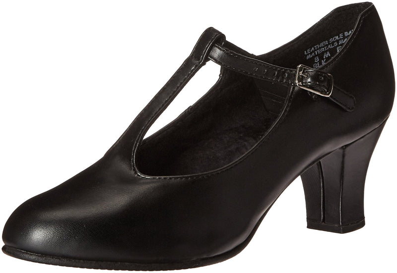 [AUSTRALIA] - Capezio Women's Jr. Footlight T-Strap Dance Shoe 8 Black 