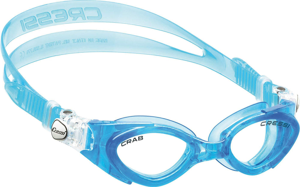 [AUSTRALIA] - Cressi Silicone Swim Goggles for Kids age 3, 4, 5, 6, 7 | CRAB made in Italy by quality since 1946 Blue 