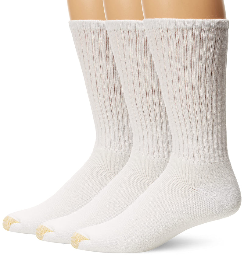 Gold Toe Men's Ultra Tec Performance Crew Athletic Socks, 3 Pairs X-Large White (3-pairs) - BeesActive Australia
