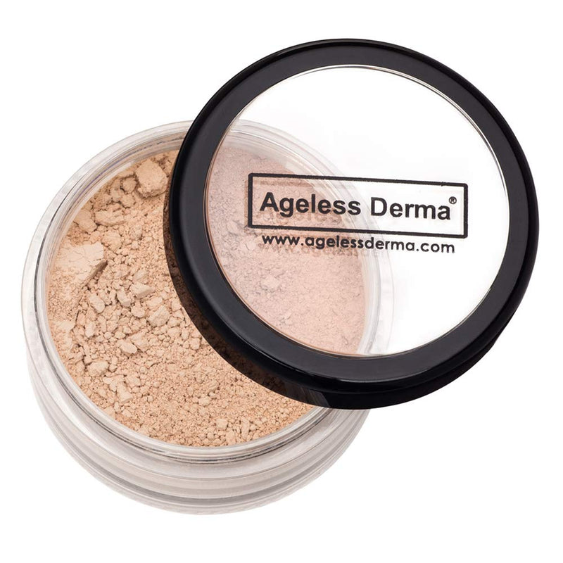 Ageless Derma Mineral Face Powder Foundation Makeup. Natural Loose Foundation with Vitamin and Green Tea. Made in USA Barely There - BeesActive Australia