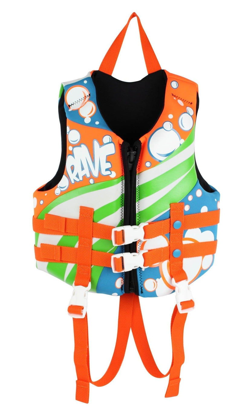 RAVE Sports Child Neoprene Life Vest - USCG PFD (Blue/Orange/White) - BeesActive Australia