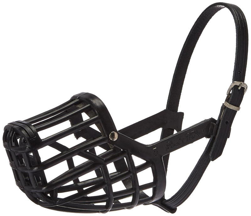 Leather Brothers Italian Basket Dog Muzzle Size 4 Black - BeesActive Australia