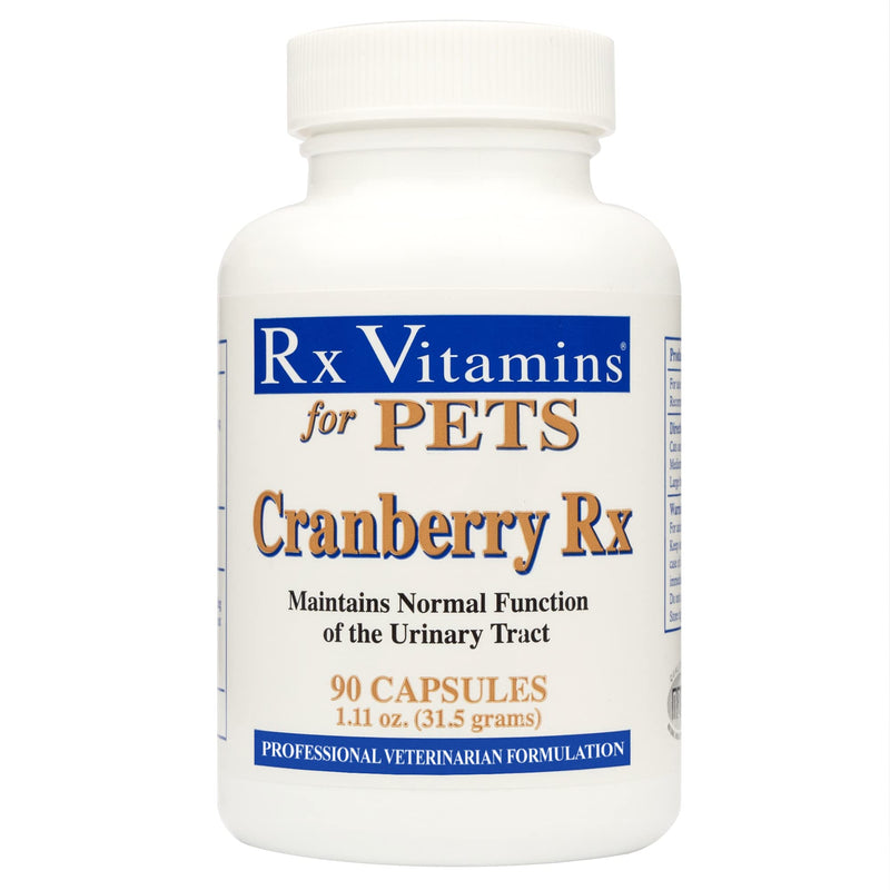 Rx Vitamins Cranberry Pills for Dogs - Cat Urinary Tract Medicine Support - UTI Treatment for Pets - Dog & Cat Urinary Relief Aid - 90 Cap. - BeesActive Australia