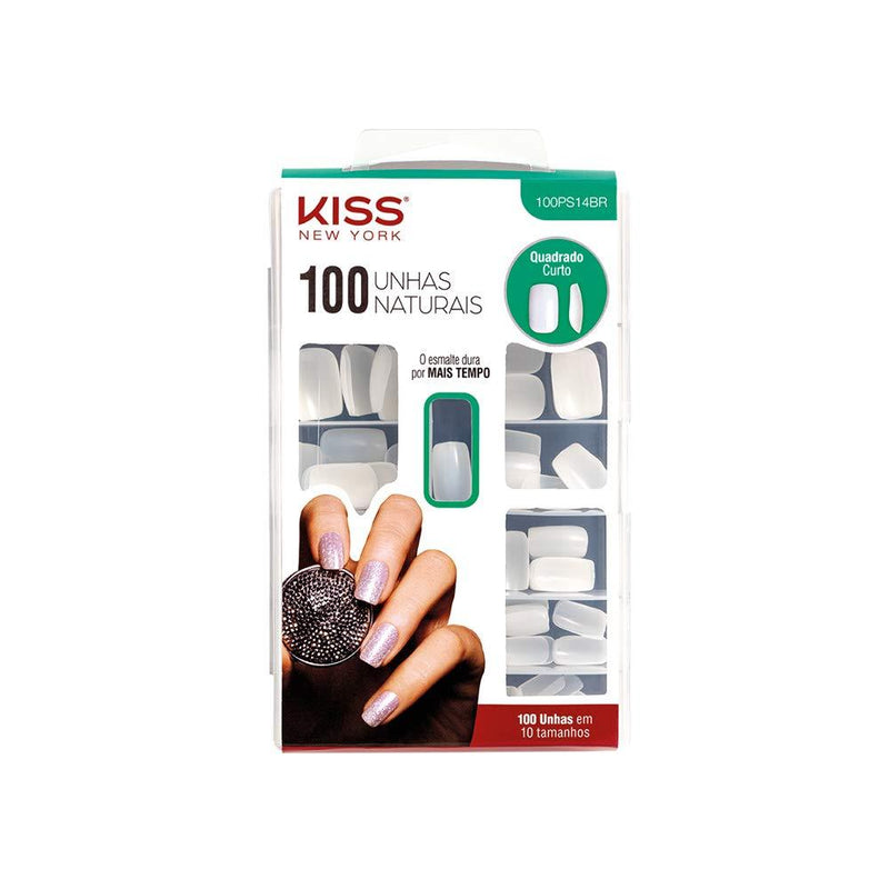 Kiss Products 100 Full Cover Nails, Short Square, 0.24 Pound - BeesActive Australia