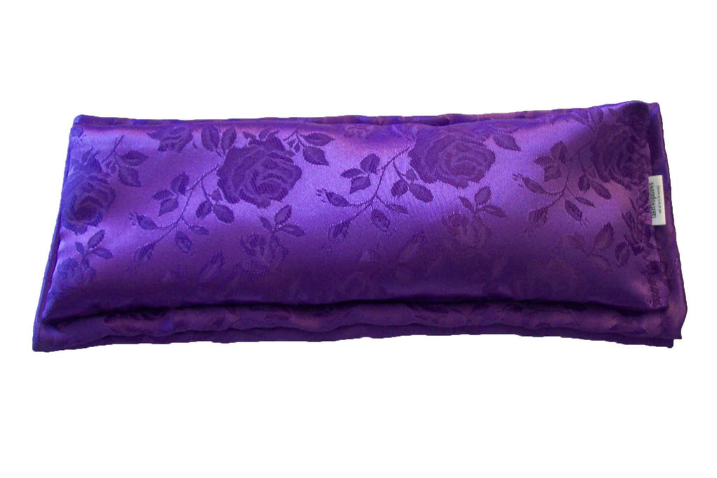 [AUSTRALIA] - (Take Two Pillows) One Flax Seed and Lavender Silky Satin Eye Pillow with Matching Slip Cover, (10 x 4 x 0.8 inches) Don’t take Pills! Take Pillows! 