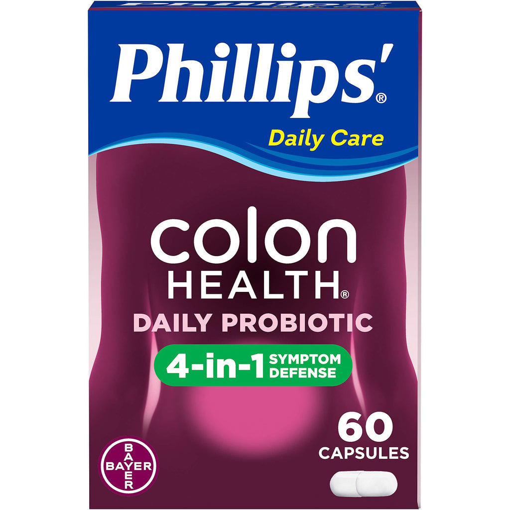 Phillips Colon Health - Probiotics Capsules - Immune Support - Helps Defend Occasional Gas, Bloating, Constipation, & Diarrhea - 60 Count - BeesActive Australia