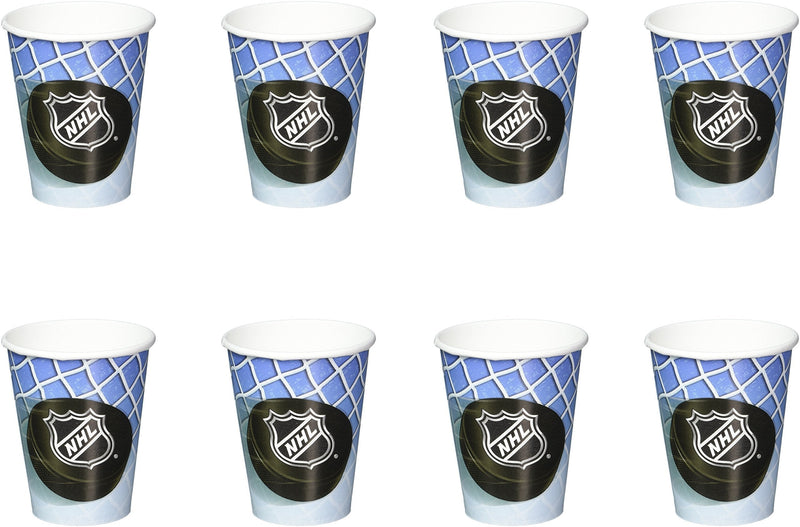 Amscan 583834 NHL Ice Time! Collection 9 oz. 8 pcs, Paper Party Cups - BeesActive Australia