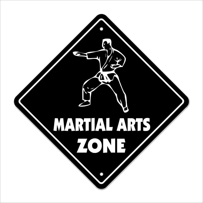 [AUSTRALIA] - Martial Arts Crossing Sign Zone Xing | Indoor/Outdoor | 12" Tall Karate MMA Kick mat Lessons 