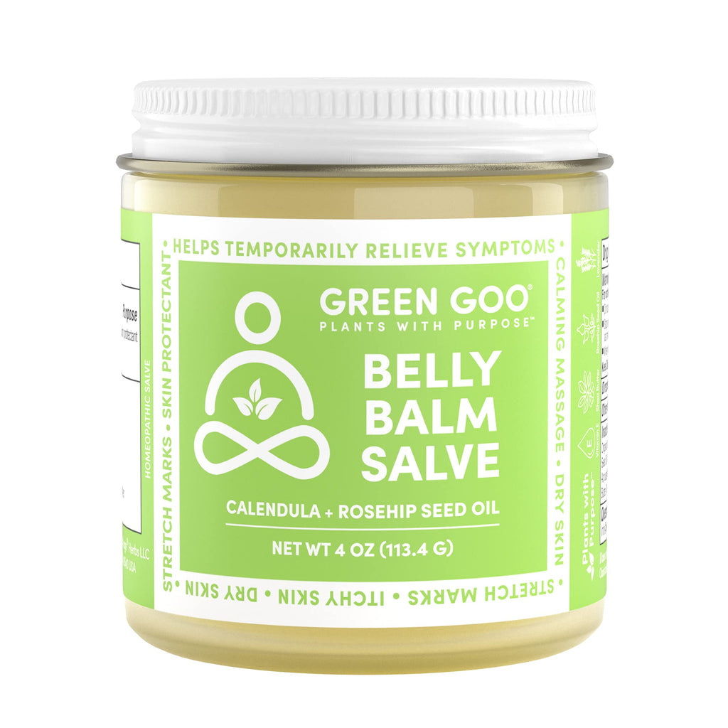 Green Goo Natural Pregnancy Stretch Mark Cream, Belly Balm Stretch Mark Removal (4 Ounce Jar) 4 Ounce (Pack of 1) - BeesActive Australia