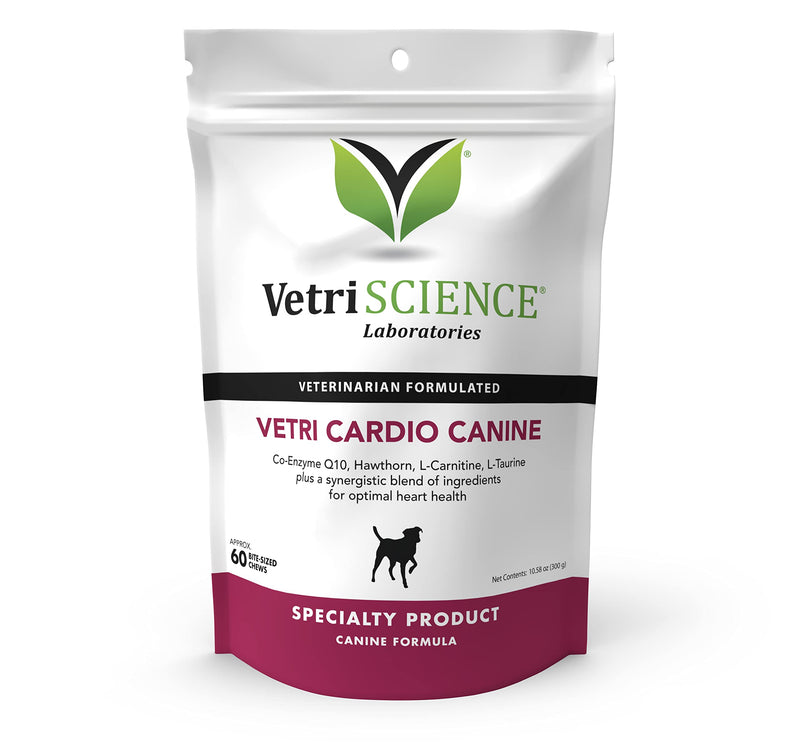 VETRISCIENCE Vetri Cardio Canine Complete Cardiovascular Support for Dogs with CoQ10, Taurine and Arginine , 60 Chews - BeesActive Australia