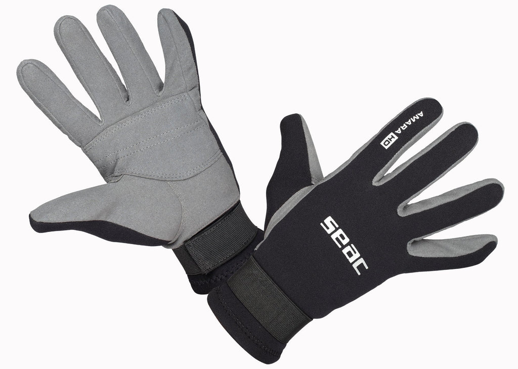 [AUSTRALIA] - SEAC Amara 1.5mm Scuba Diving Gloves, Black/Grey Medium 