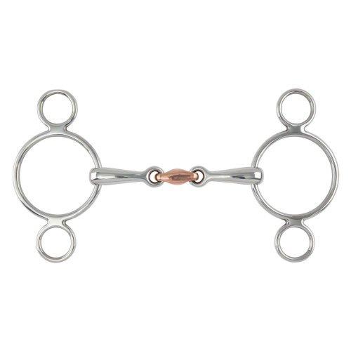 [AUSTRALIA] - Shires Equestrian Two Ring Copper Lozenge Gag Bit 