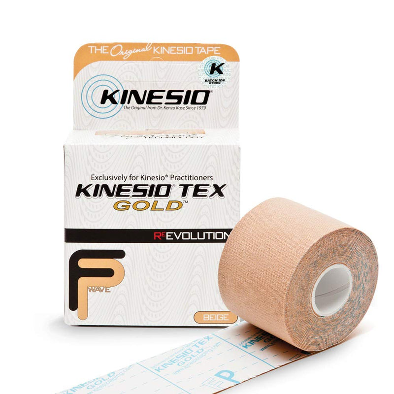 Kinesio Taping - Elastic Therapeutic Athletic Tape Tex Gold FP - Beige - 2 in. x 13 ft 2 Inch (Pack of 1) - BeesActive Australia