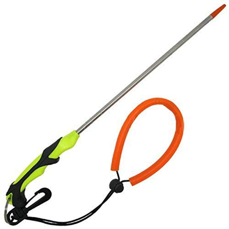 Scuba Choice 13-3/4" Stainless Steel Lobster Tickle Stick with Clip and Lanyard Yellow - BeesActive Australia