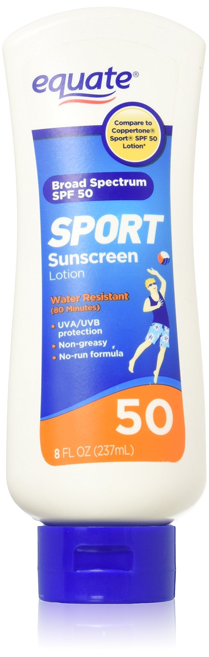 Equate Sport Lotion SPF 50, 8 Ounce Bottle 8 Fl Oz (Pack of 1) - BeesActive Australia