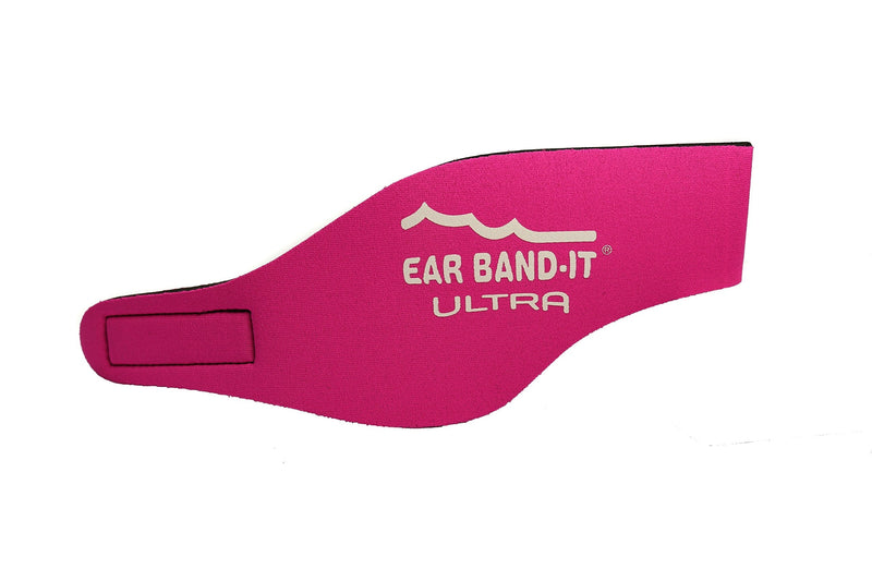 EAR BAND-IT Ultra Swimming Headband - Best Swimmer's Headband - Keep Water Out, Hold Earplugs in - Doctor Recommended - Secure Ear Plugs - Invented by ENT Physician Medium (ages 2 to 8yrs) Hot Pink - BeesActive Australia