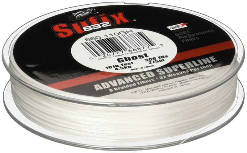 Sufix 832 Braid 10 lb Ghost 300 yards - BeesActive Australia