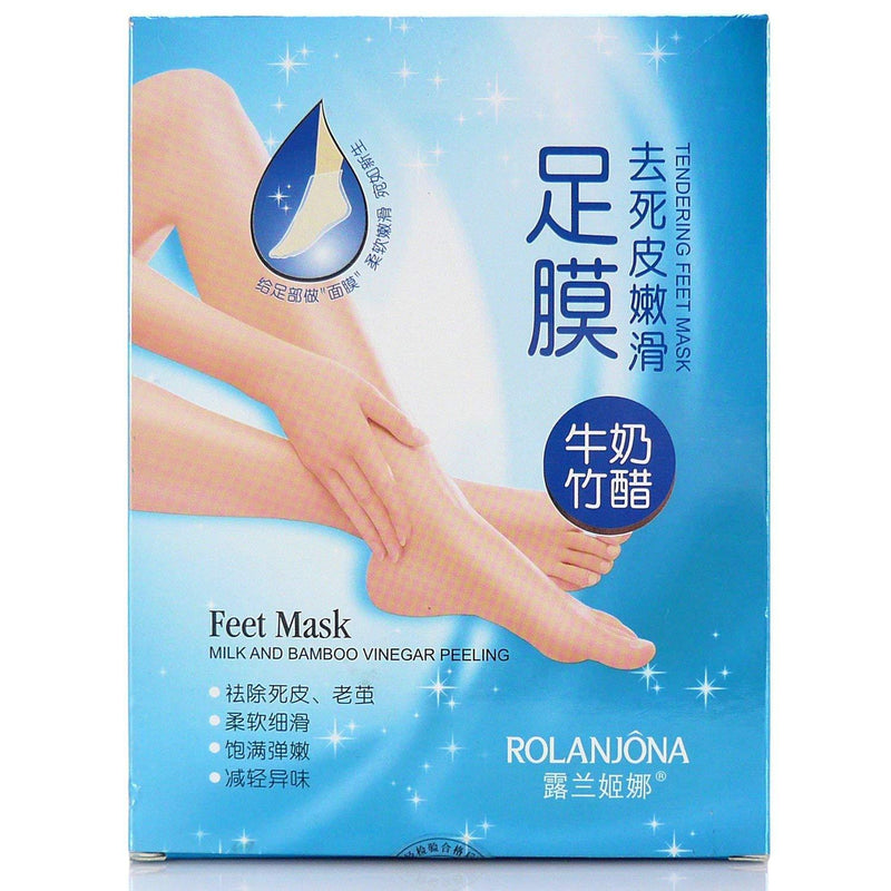 ROLANJONA Milk Bamboo Vinegar Foot Feet Baby Mask Peeling Tendering Dead Skin Remover (7PCS BOX) - BeesActive Australia