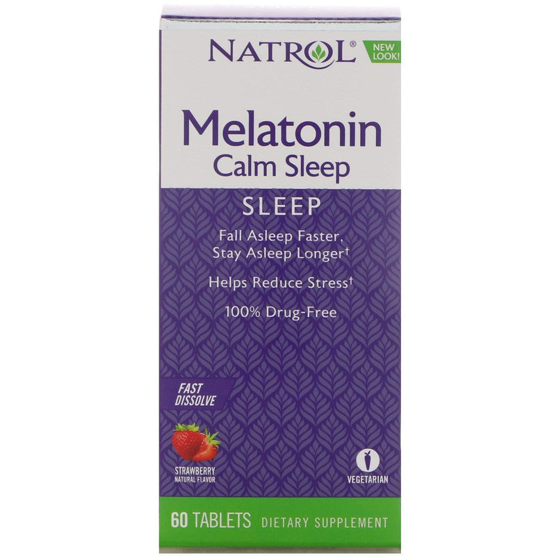 Natrol Advanced Melatonin Calm Sleep 6mg Fast Dissolve Strawberry - 60 Tablets - BeesActive Australia