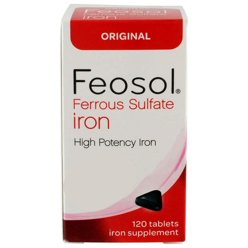 Feosol Original 65 mg High Potency Ferrous Sulfate Iron Supplement 120ct - BeesActive Australia