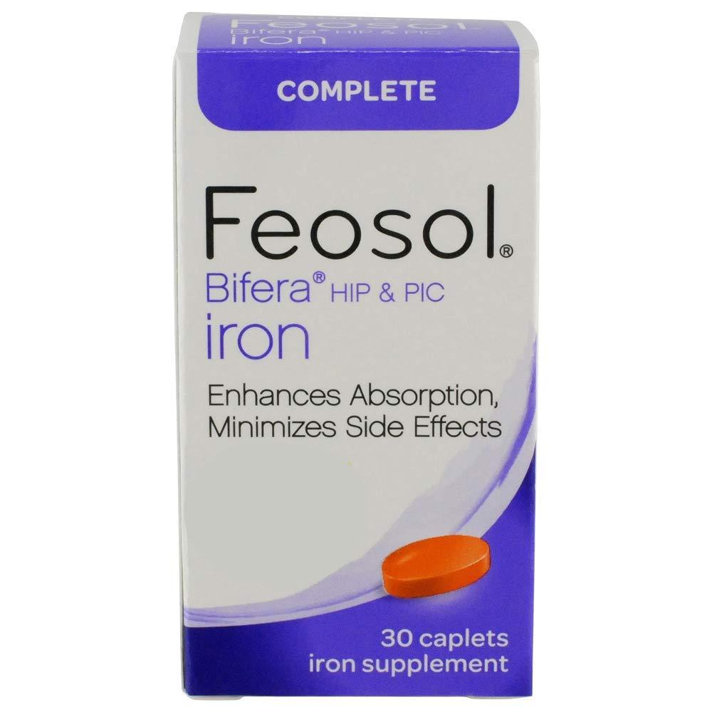 Feosol Complete with Patented Bifera Iron Caplets, 30ct - BeesActive Australia