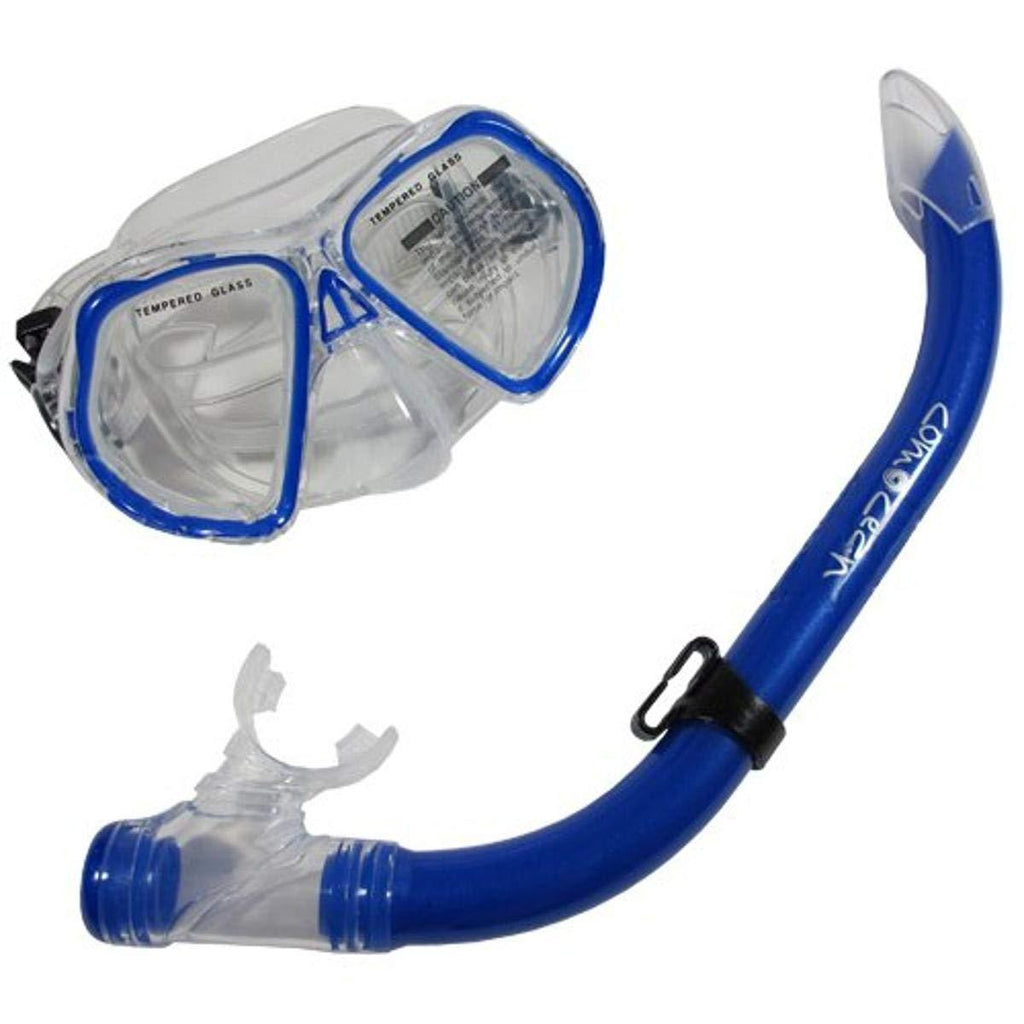 [AUSTRALIA] - Scuba Choice Comocean Youth Kids Blue Silicone Snorkeling Mask and Snorkel Set 