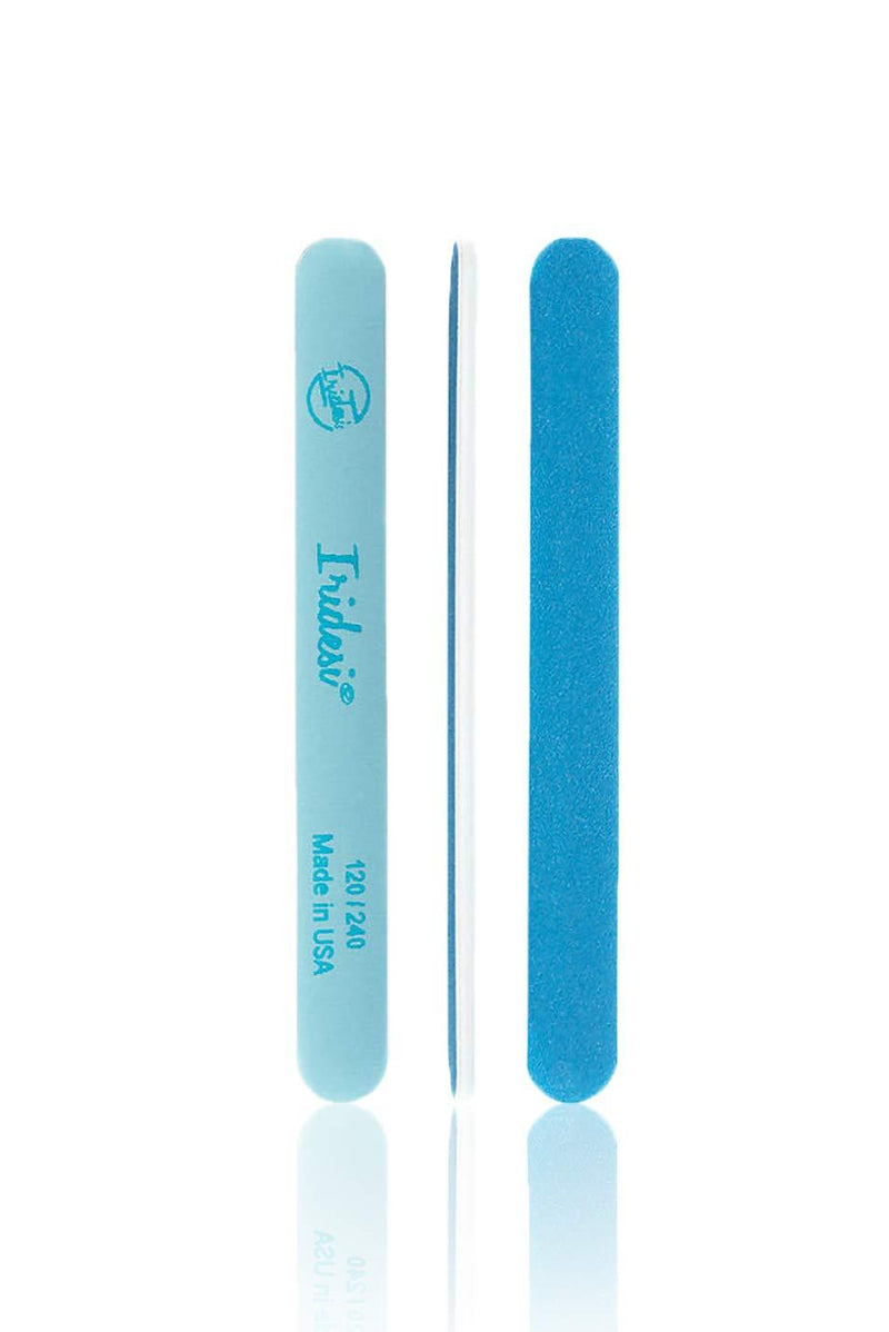 Iridesi Professional Nail Files and Buffers Blue 120 240 Grit Washable Emery Boards 7 Inches Long 12 Fingernail Files Per Pack - BeesActive Australia